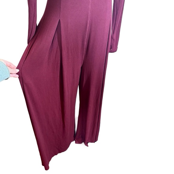 POPFLEX Go With The Flow Long Sleeve Jumpsuit in Vineyard Wine-Still Full Price - Picture 4 of 15